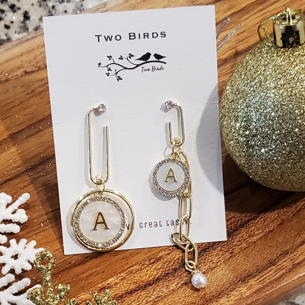 A initial earrings